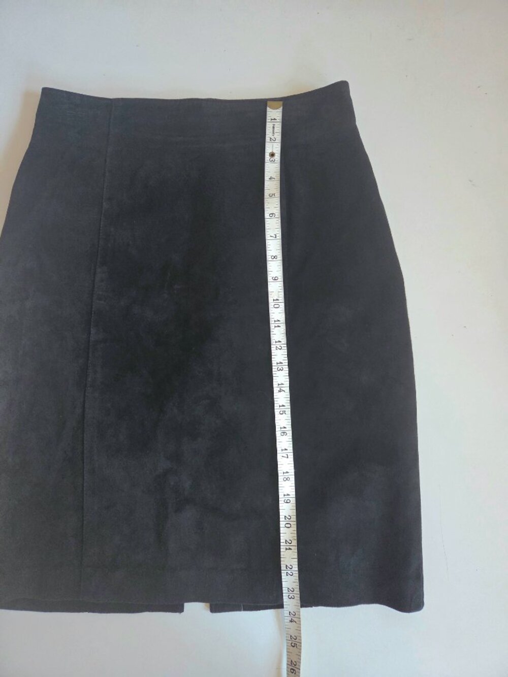 Danier Suede Leather Black Pencil Skirt Office Business - Picture 5 of 6